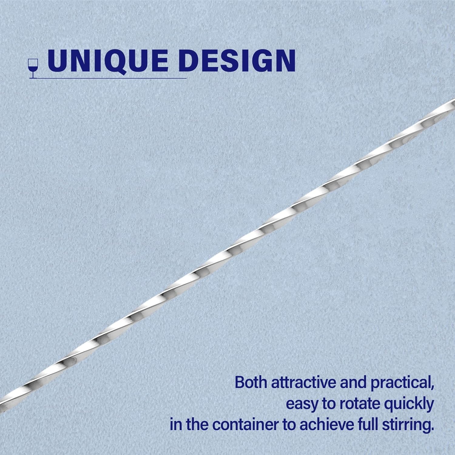 Bar Spoon Cocktail Mixing Stirrers for Drink, Stainless Steel 12 Inches Long Handle, Silver 2 Pieces โ image 4