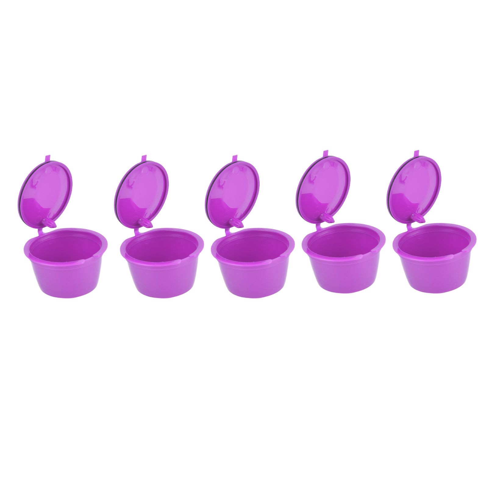 5Pcs 50ml Coffee Capsule Reusable Coffee Filter Cup with Spoon for DOLCE GUSTO Coffee MachinePurple โ image 6