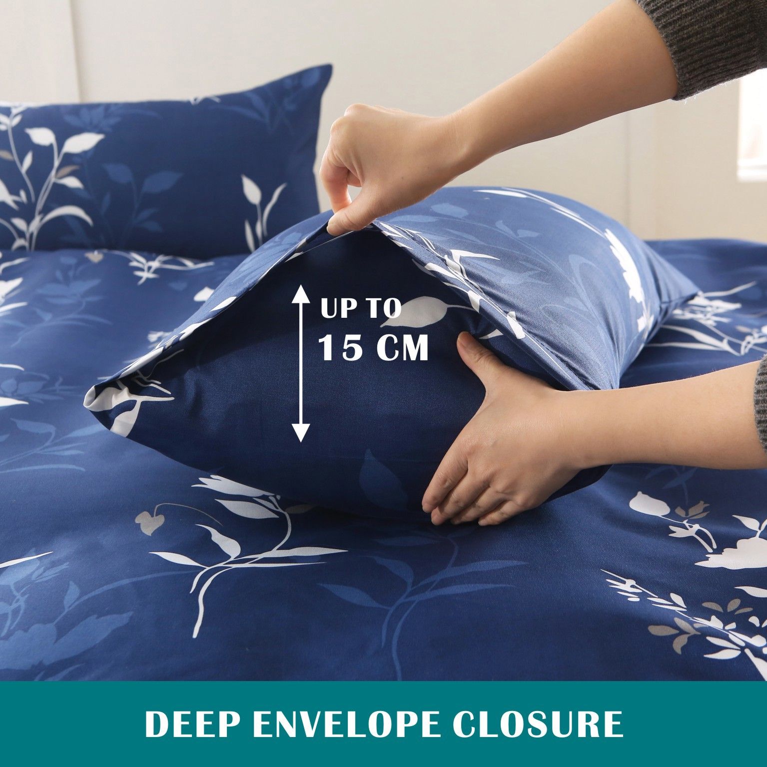 3 Piece Hotel Soft Microfiber Quilt Cover Set-2000TC Duvet/Donna Cover Set & Pillowcases -1 Quilt Cover Zipper Closure & 1 x Pillowcases-Breathable Bedding — image 5