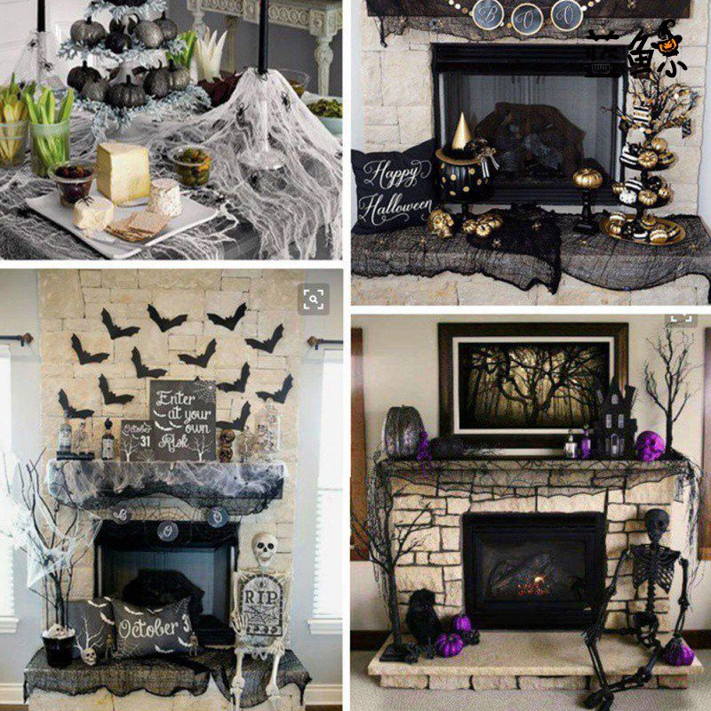 Halloween Creepy Cloth Black 30×72inch - Halloween Decorations Clearance - Creepy Spooky Halloween Decorations Outdoor Indoor — image 5