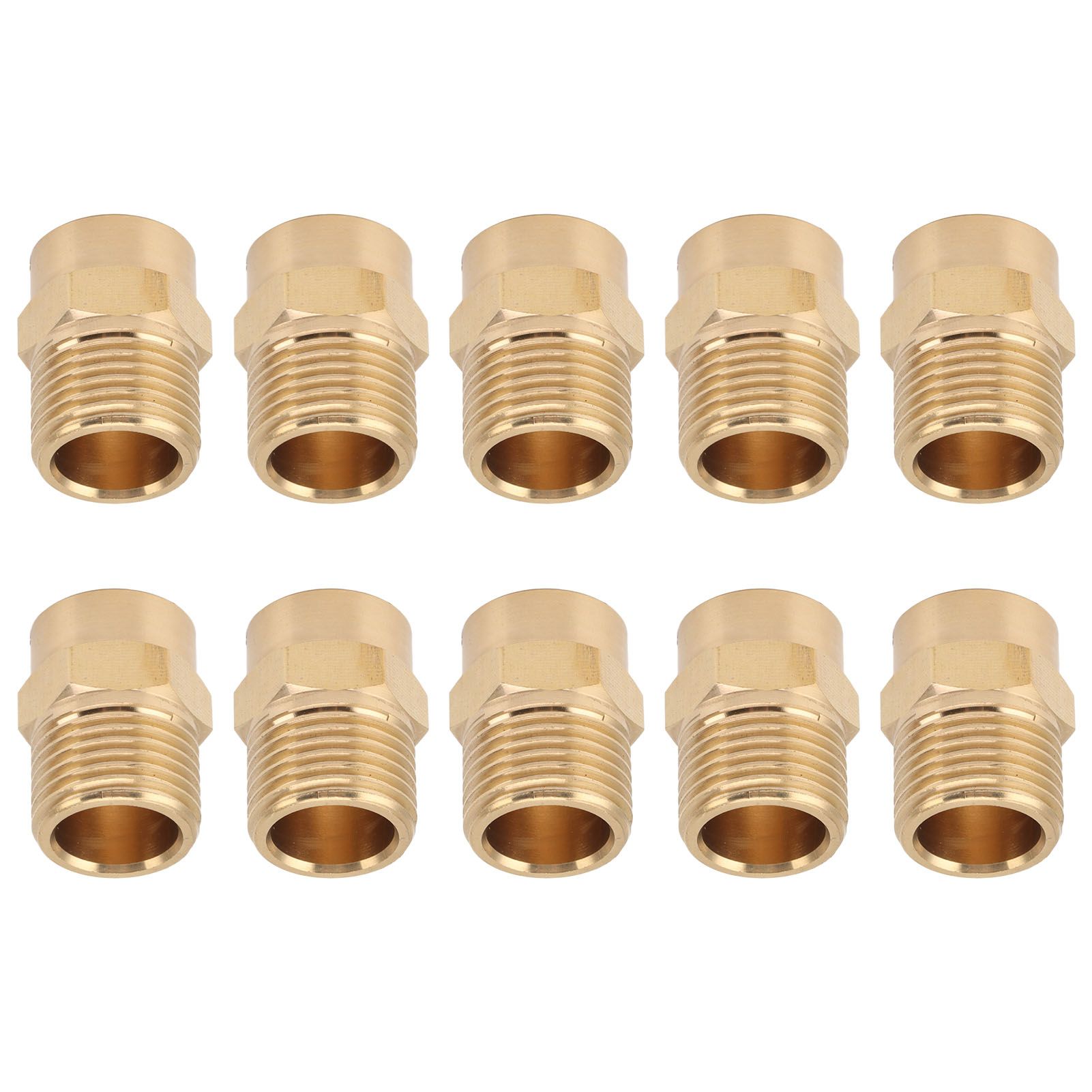 10PCS Directional Slot Nozzle Brass Cooling Misting Rustproof Heat Resistant Water Hose Nozzle for Lawns Vegetable Gardens 4 Point Thread — image 6