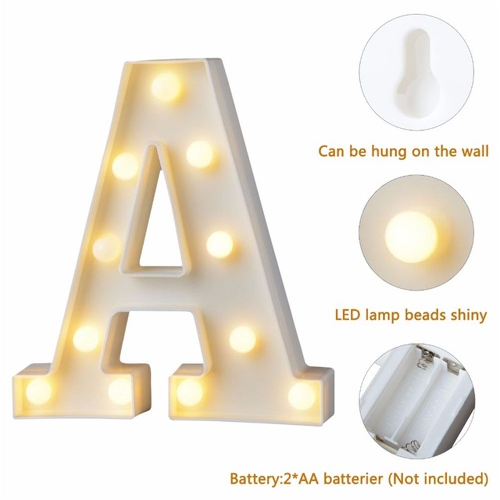 LED 26 Alphabet Letter Number Lights Ampersand Symbol Love Heart Light Up Sign Lamp For Love Wedding Home Party Holiday Bar Decoration — image 3