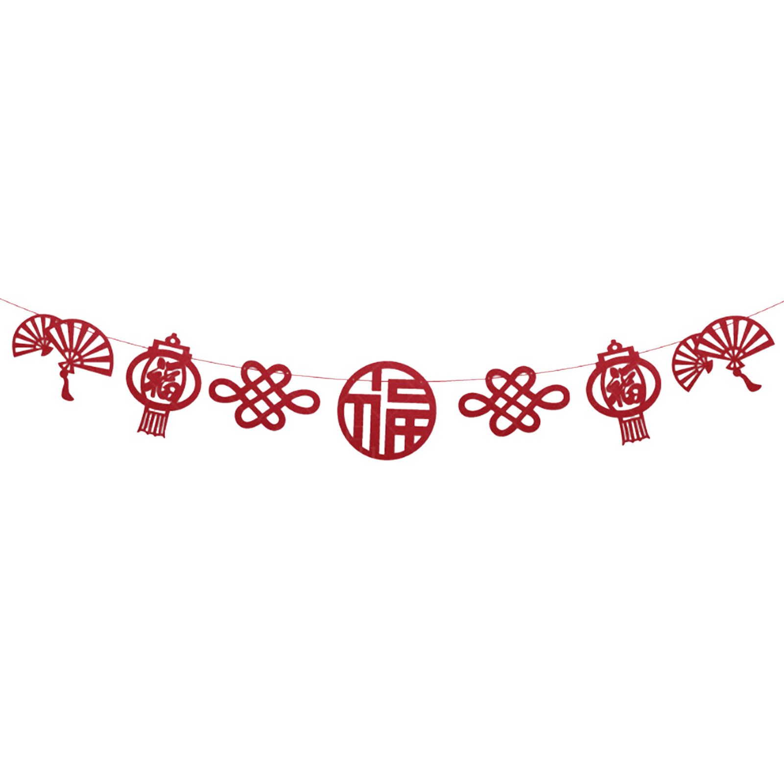 2023 Chinese New Year Banner Vivid Color Reusable Hanging Chinese Party Decoration for Shopping Malls Streets Companies Accessories