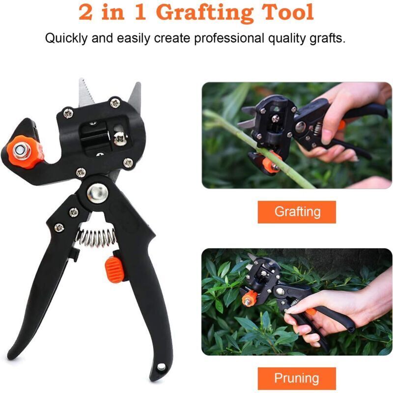 Professional Grafting Scissors Garden Scissors Tree Grafting Pliers Garden Grafting Kit for Trees (Black Cloth Bag + Rubber Band + Membrane) — image 4
