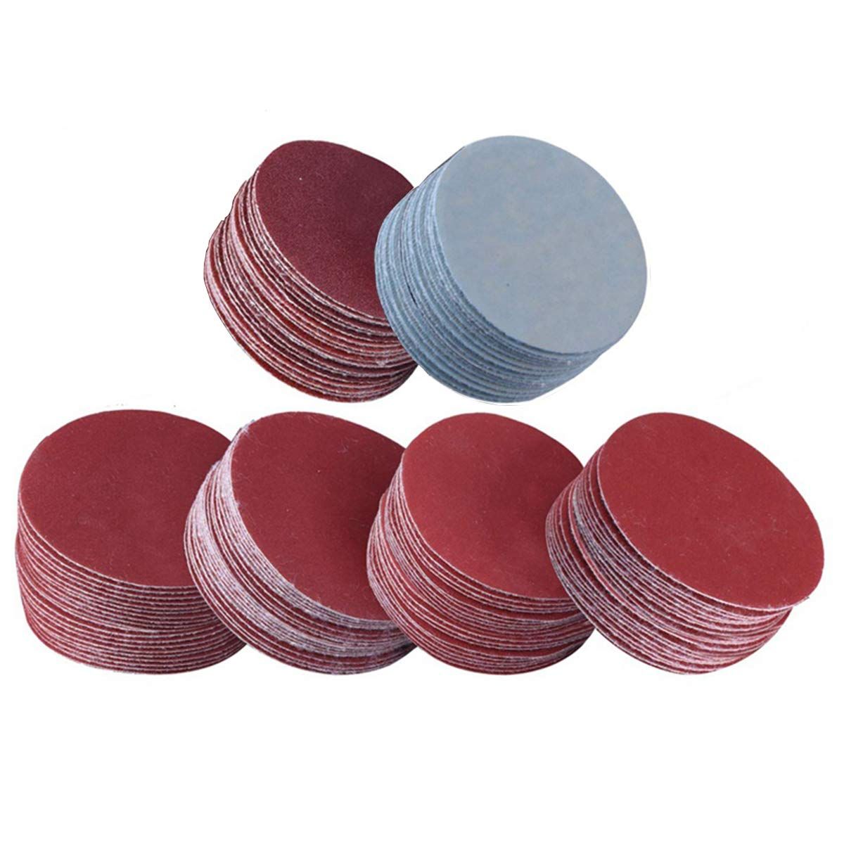 100pcs 1 inch Sanding Disc Hook and Loop, Sanding Pad Headlight Restorations Finishing Sandpaper Backing Aluminum Oxide 600 800