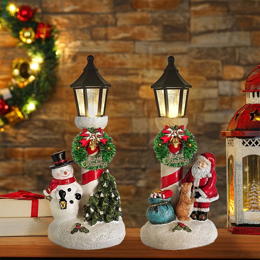 Christmas Lanterns Christmas Night Lights Holiday Decor Santa Night Lights - White - Size 2 โ image 4