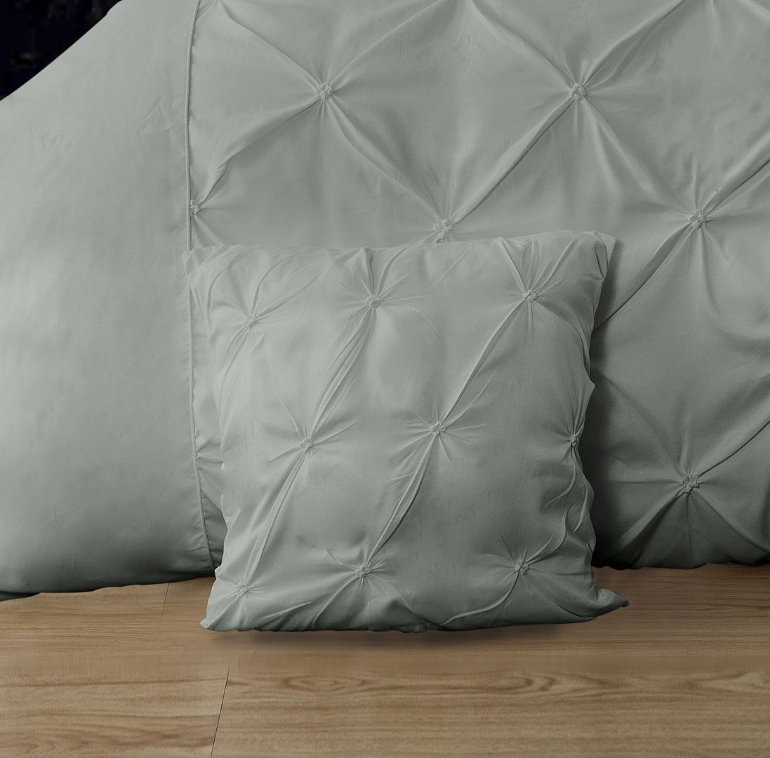 Diamond Pintuck Premium Ultra Soft Cushion Covers 2-Pack - Grey โ image 2