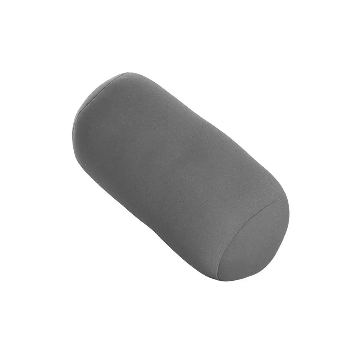 Solid Color Cylindrical Foam Particle Pillow Multi-Functional Neck Waist Support - Grey