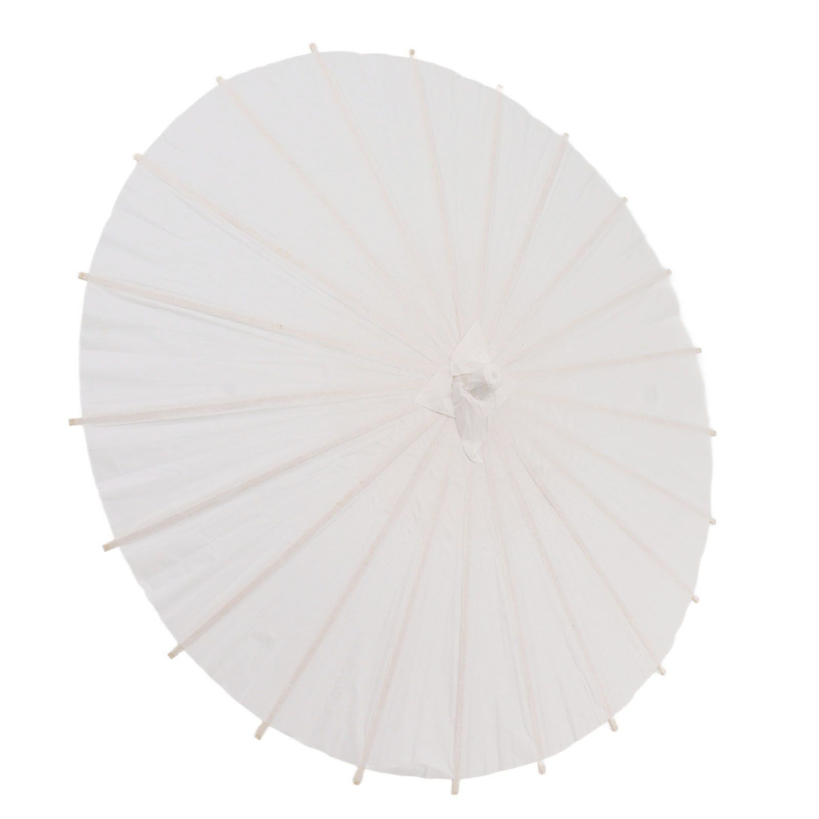 Kids Paper Parasol Bamboo and Paper Chinese Style Elegant White DIY Paper Umbrellas for Decoration 40cm/15.7in โ image 6