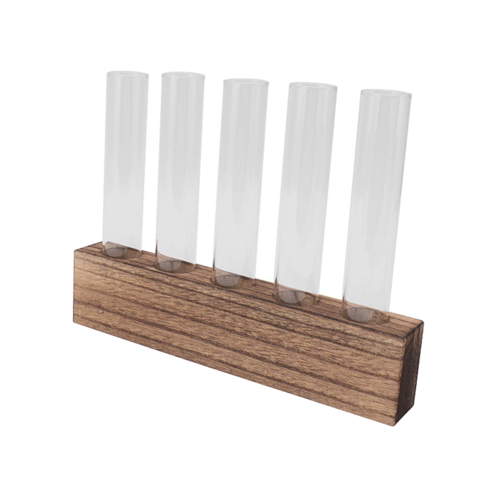 Glass Plant Propagation Station Plant Propagation Tubes Desktop Plant Terrarium With Wooden Stand Mini Test Tube Home Decor 5 Tubes โ image 6