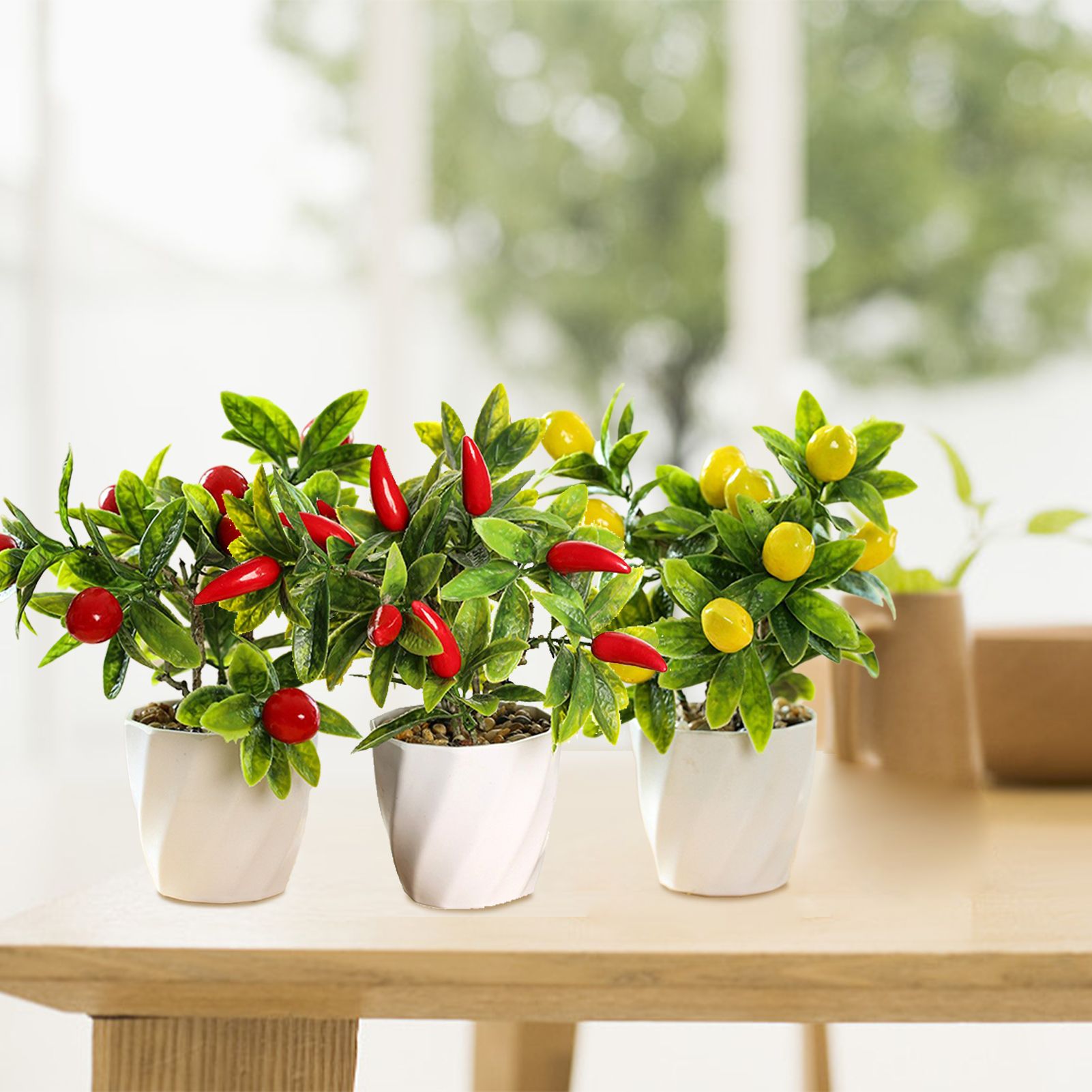 Artificial Fruit Tree Potted Small Potted Simulation Planting Pot Ornament Decoration — image 6