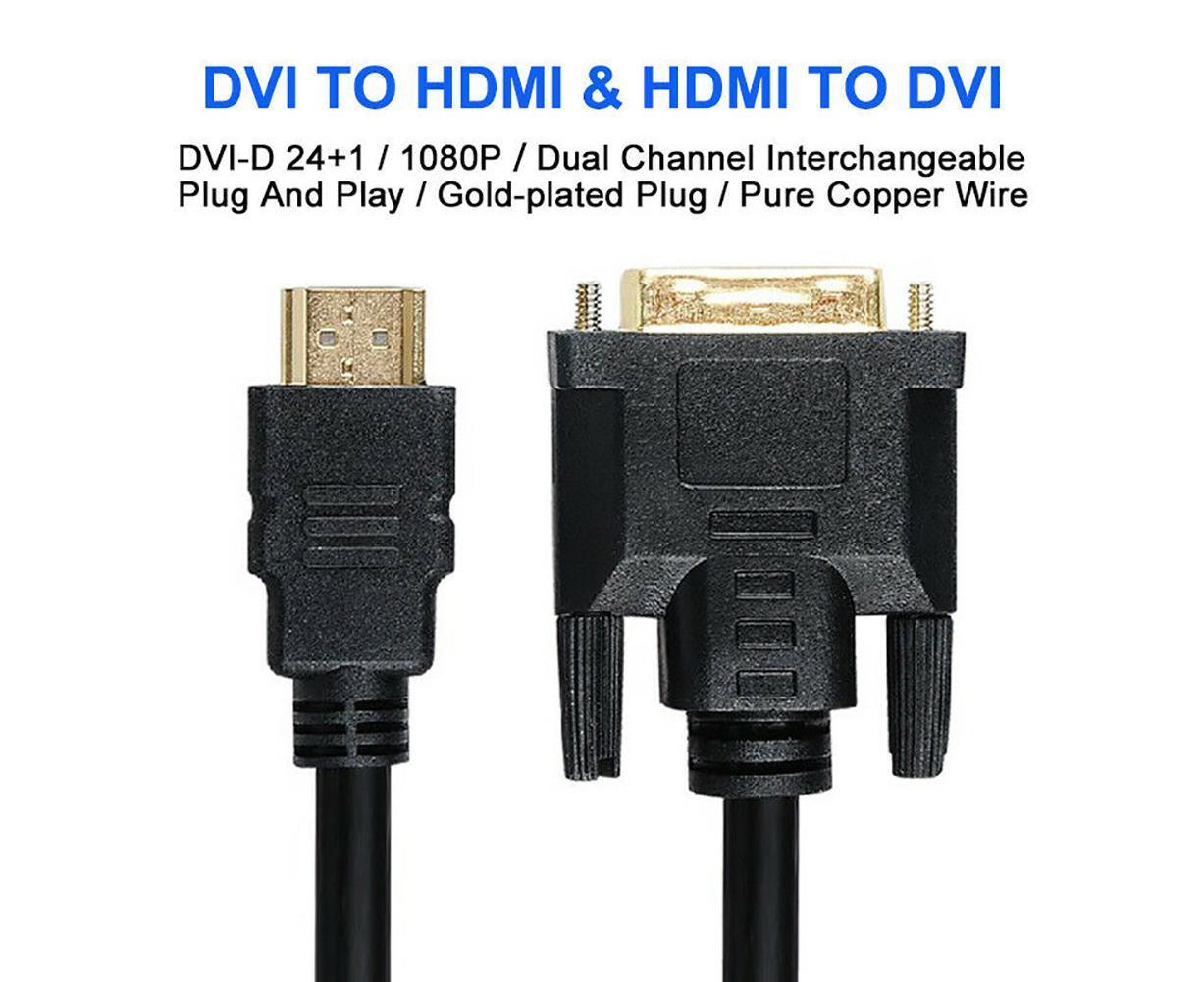 DOONJIEY High Clarity 1080P HDMI-compatible Male to DVI-D Male Bi-directional Adapter Cable for HDTV โ image 2