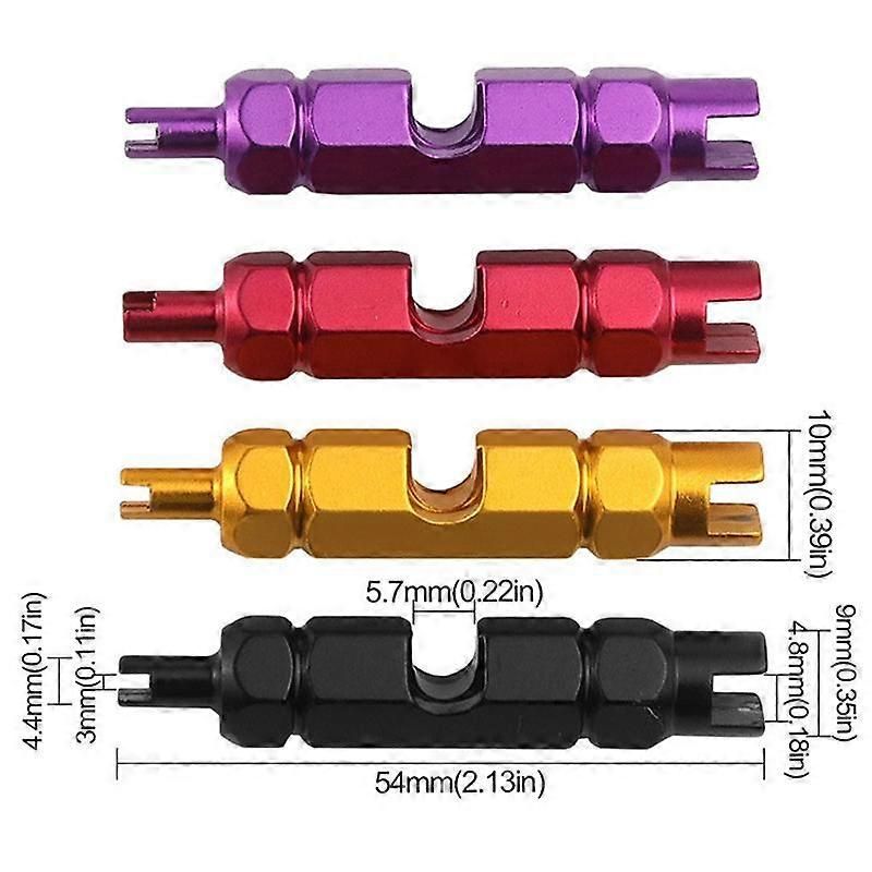 5pcs Multi-purpose Bicycle Valve Core Removal Wrench - Purple โ image 2