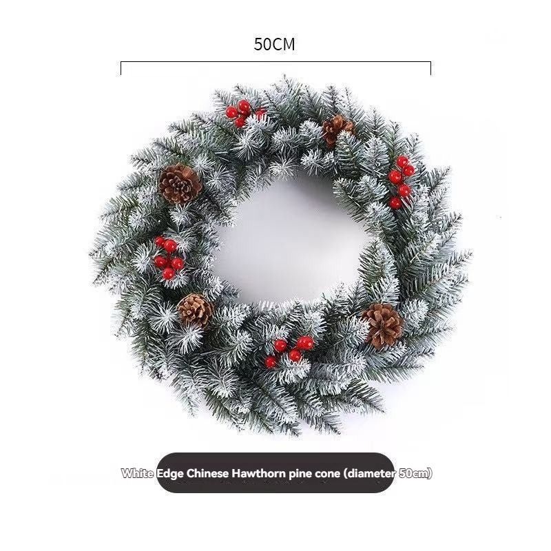 Christmas wreath, artificial wreath, red berries, pine cones, 30CM wreath, Christmas decoration, festive home decor, wreath for door, holiday centrepiece - Red — image 6