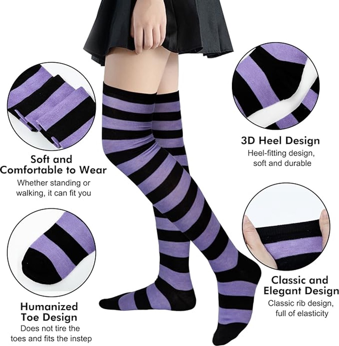 Socks - Women's Knee-High Socks - High Knee-High Socks - Sexy Socks - Women's Knee-High Socks - Stockings - Leg Warmers - Casual Outfit - Role Play โ image 4