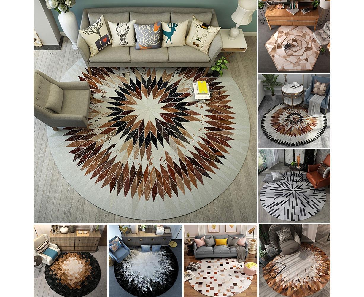 Round Shape Waterproof Non-slip Living Room Bedroom Floor Rug Carpet Blanket โ image 2