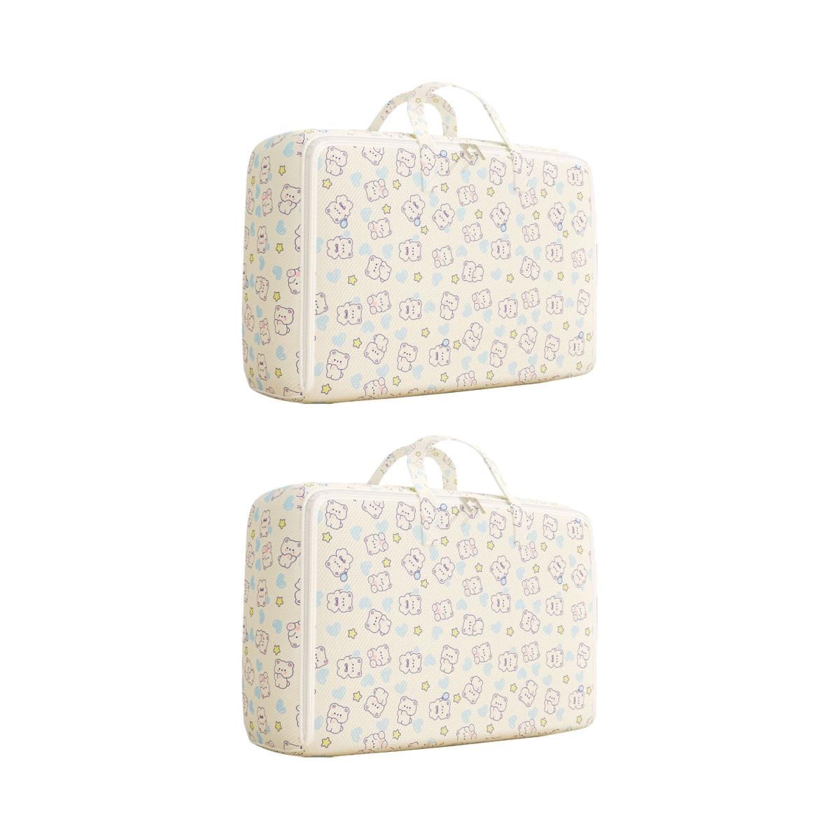 2pcs Foldable Clothes Storage Bag Blanket Organizer Travel Duffel Tote Gym Bag - XXL