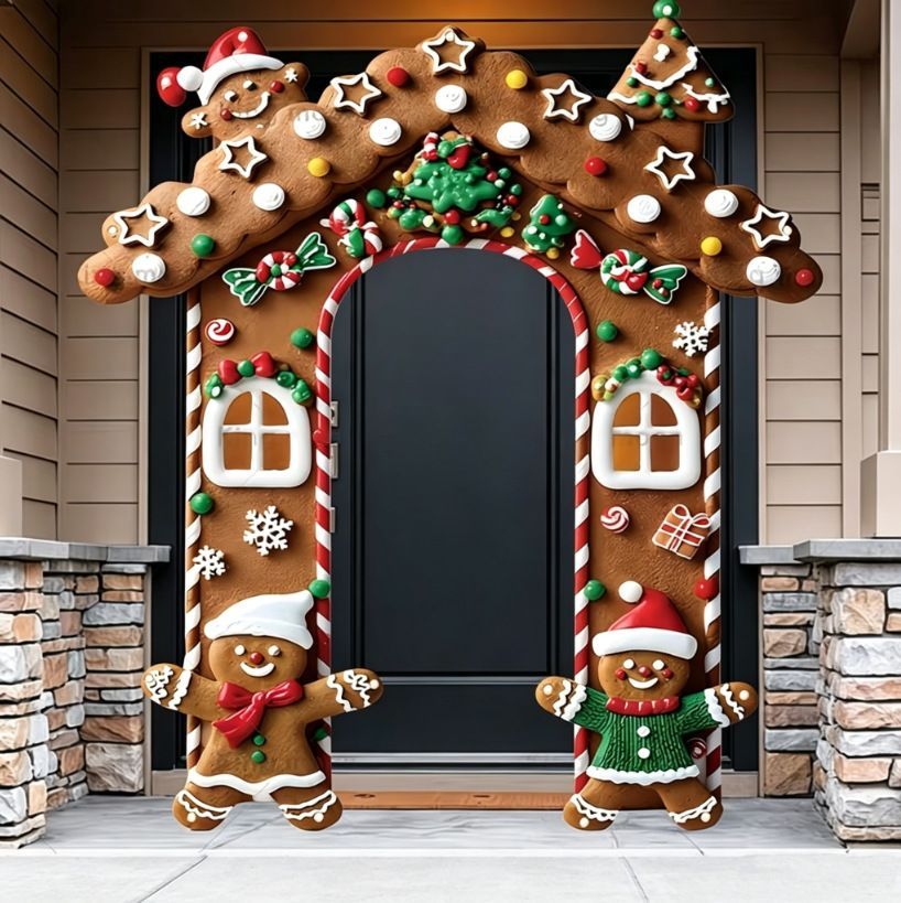Christmas Decoration 2D Flat Banner Merry Christmas Archway Front Porch Decor - 07 - Size 180-200CM โ image 2