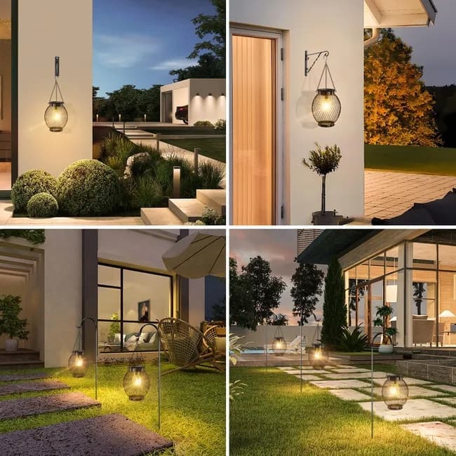 Solar Powered LED Outdoor Lantern with Solar Panel, IP65 Waterproof, for Garden Patio, Compatible with Outdoor Environments — image 3