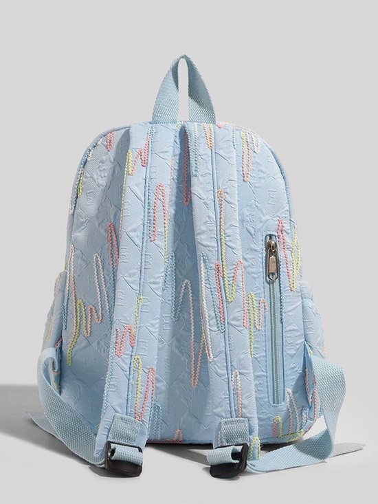 Backpack – Stylish and practical lightweight backpack – With two zippered compartments and adjustable shoulder strap – Fashionable design for girls, children — image 5