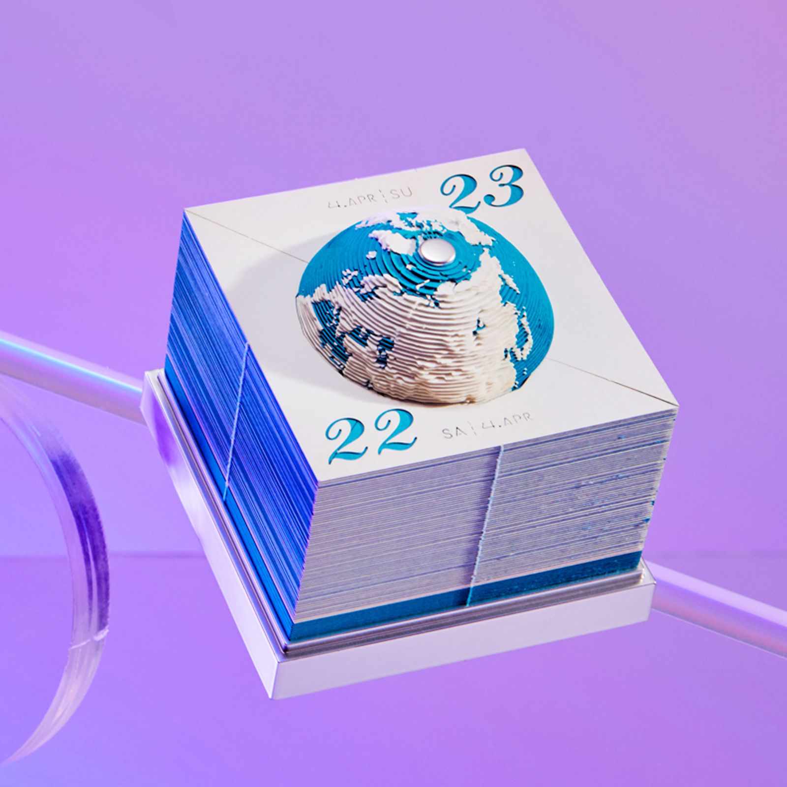 3D Earth Sculpture Calendar Model Ornaments for Home School Office Decor โ image 4