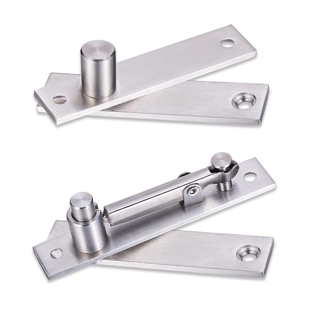 Heavy Duty Pivot Hinge for Wood Door - Stainless Steel Hidden Door Hinge for Secret Door, with 360 Degree Rotation, Invisible Pivot Door Hardware for Bookshelf