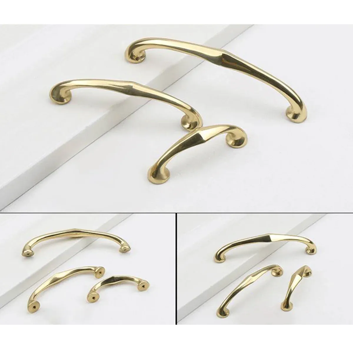 Copper Cabinet Handles Gold Drawer Pulls 3 Sizes Simple Closet Door Handle - 64mm โ image 5