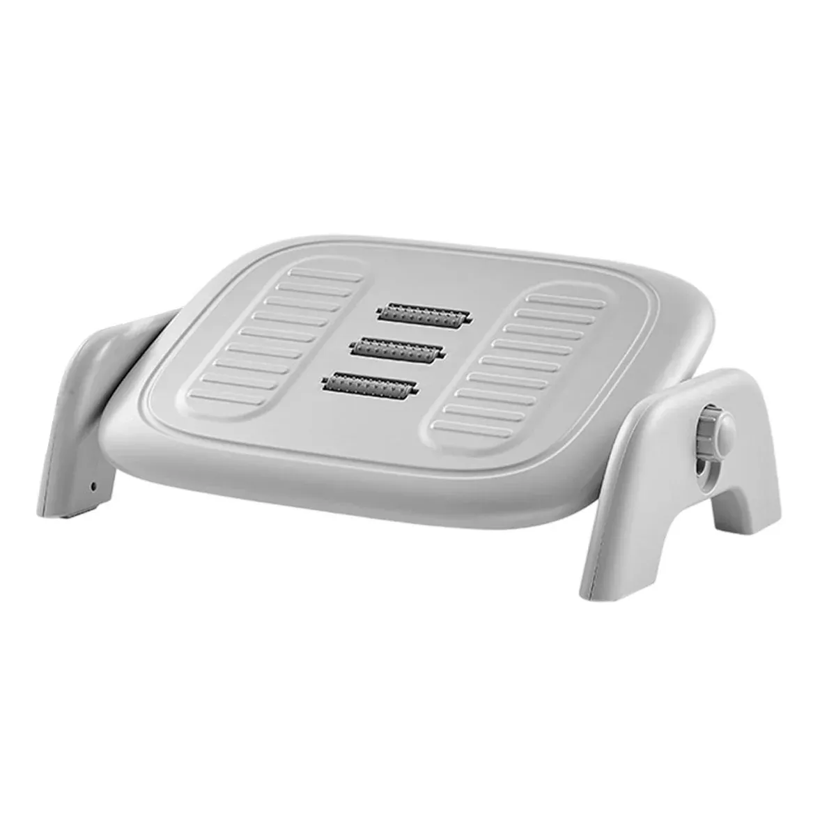 Foot Rest Stool Office Under Desk Fold Footrest Massage Cushion Grey โ image 2