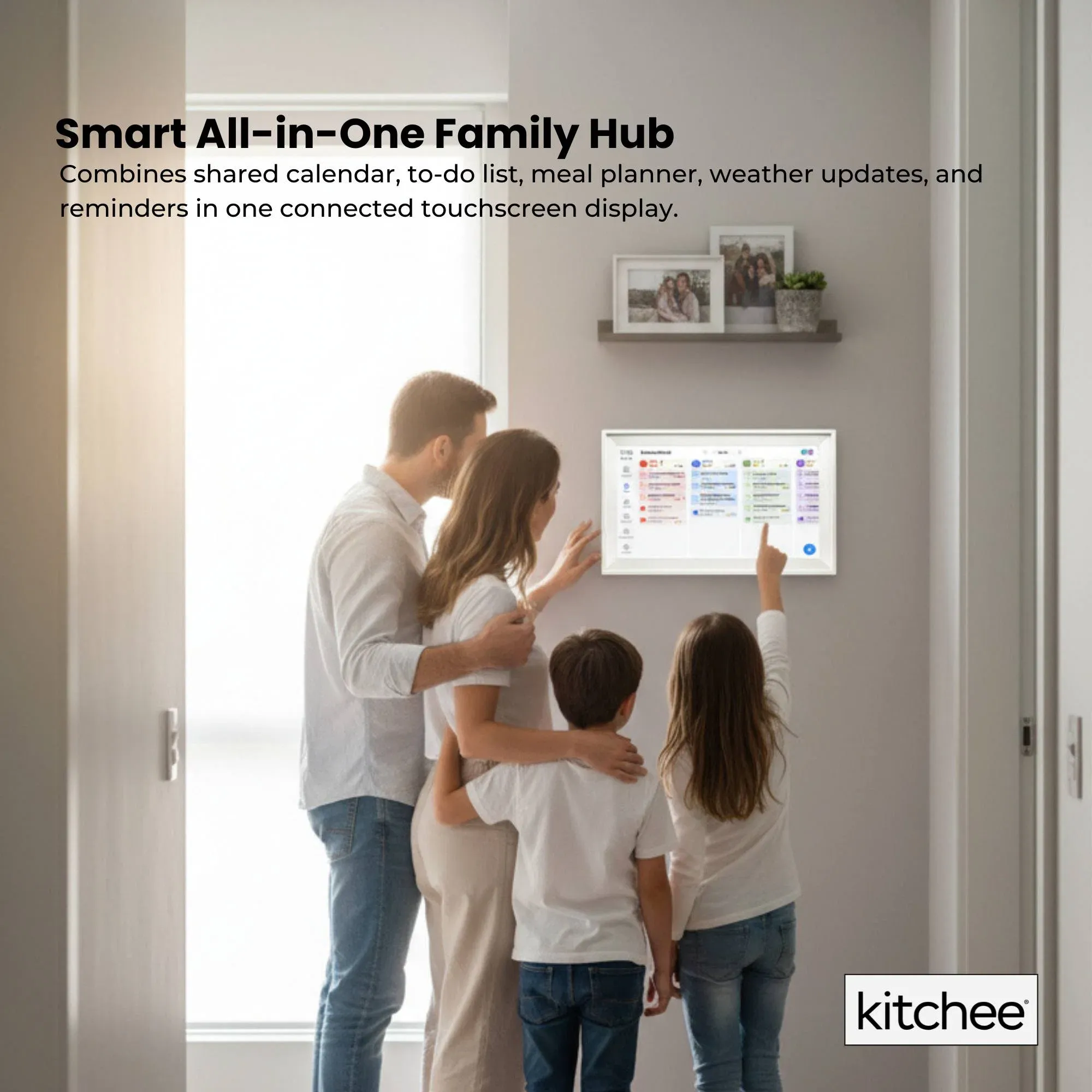 Kitchee 10" Digital Calendar Smart Family Planner - 25.5cm Touchscreen White — image 3
