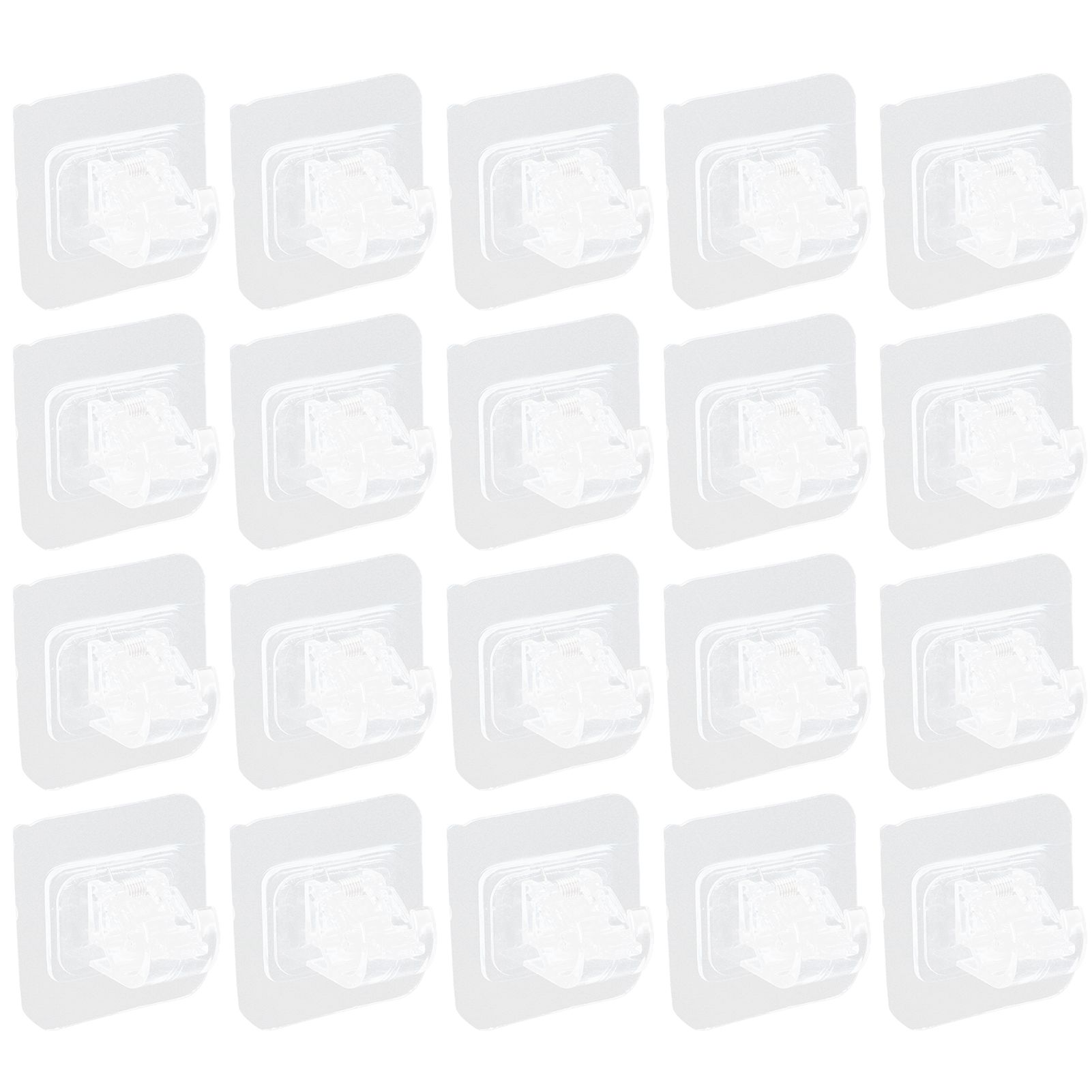 20Pcs Seamless Towel Rod Hook Curtain Rod Hook Fixing Clip for Home Party Gardening — image 4