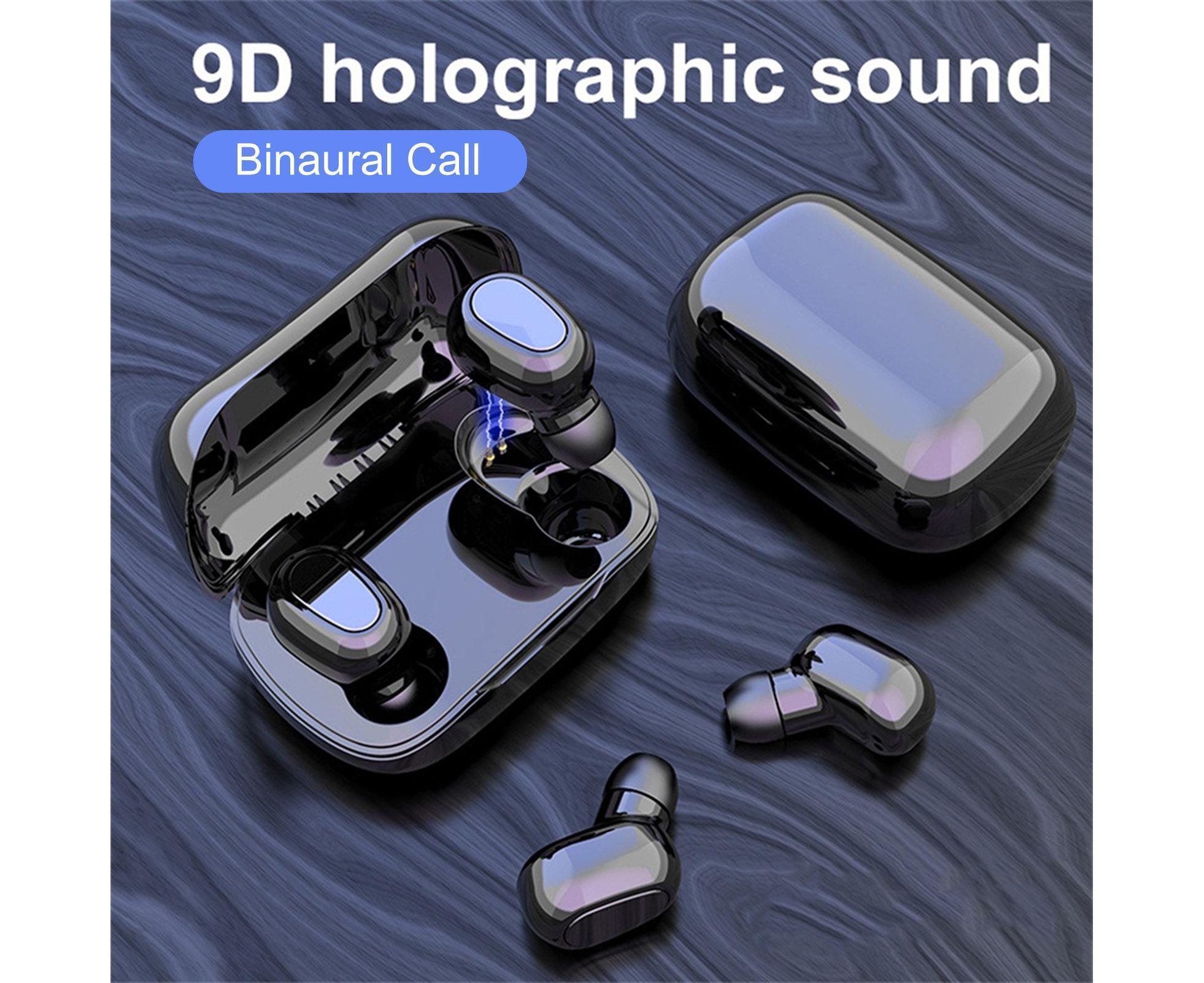 True Wireless Earbuds - Stereo Sound - Sports Bluetooth 5.0 - Black — image 2
