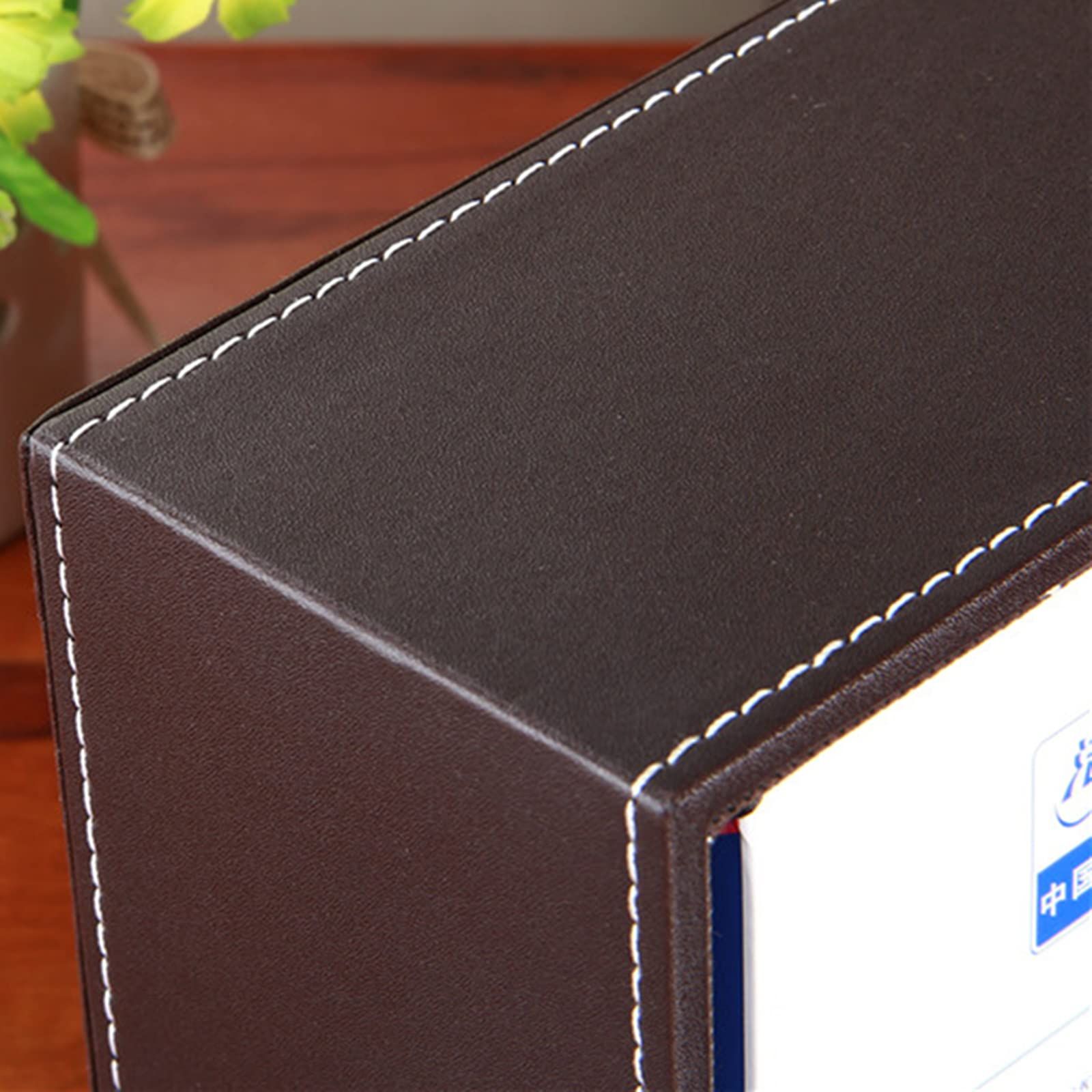 High-end Fashion Pu Leather Tissue Box Holder Business Black,Rectangular Tissue Box Cover,Napkin Holder Drawer Paper Dispenser โ image 5