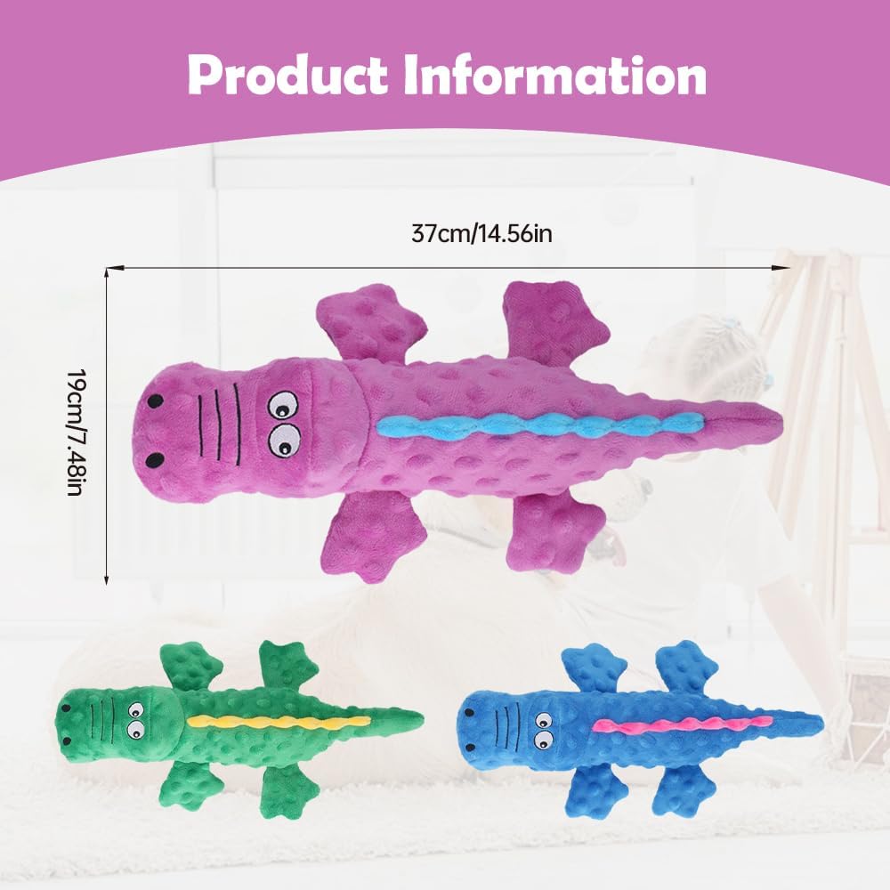 Interactive Dog Toys, 2026 New Cute Squeaky Chew Toys for Dogs, Durable Soft Plush with Squeaker Aggressive Chewers Small Medium Large Breed Dogs (Blue) Blue โ image 2