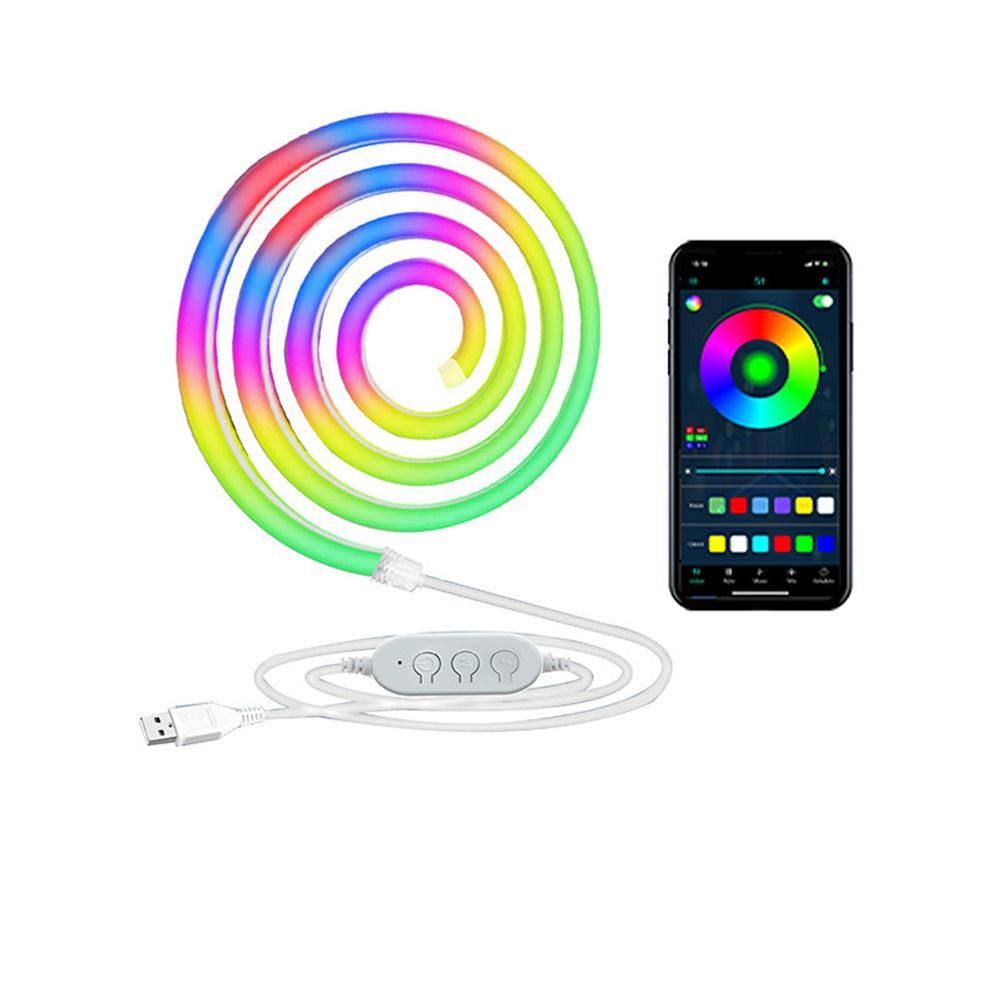 1 Set USB Neon LED Strip Light Music Sync Color Changing for Room Decor 2 m — image 5