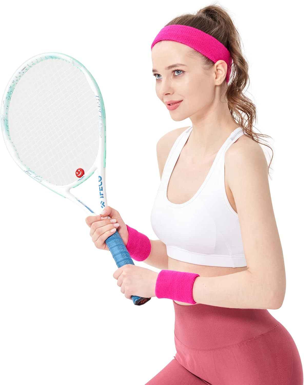 10 Pack Sports Wristband Sweatband Gym Yoga Wrist Support Sweatband Cotton Wrist Wraps โ image 5
