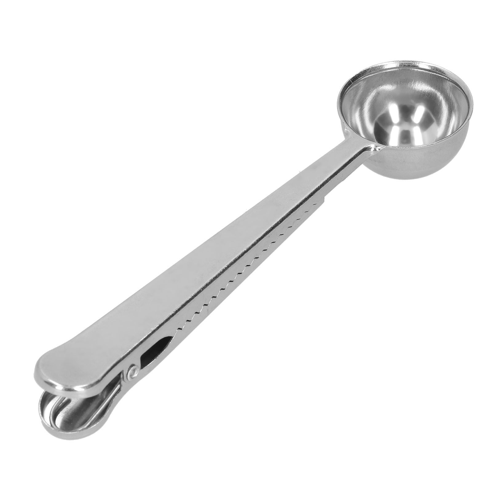 Stainless Steel Scoop Measuring Spoon with Sealing Clip for Tea Coffee Milk Powder — image 3