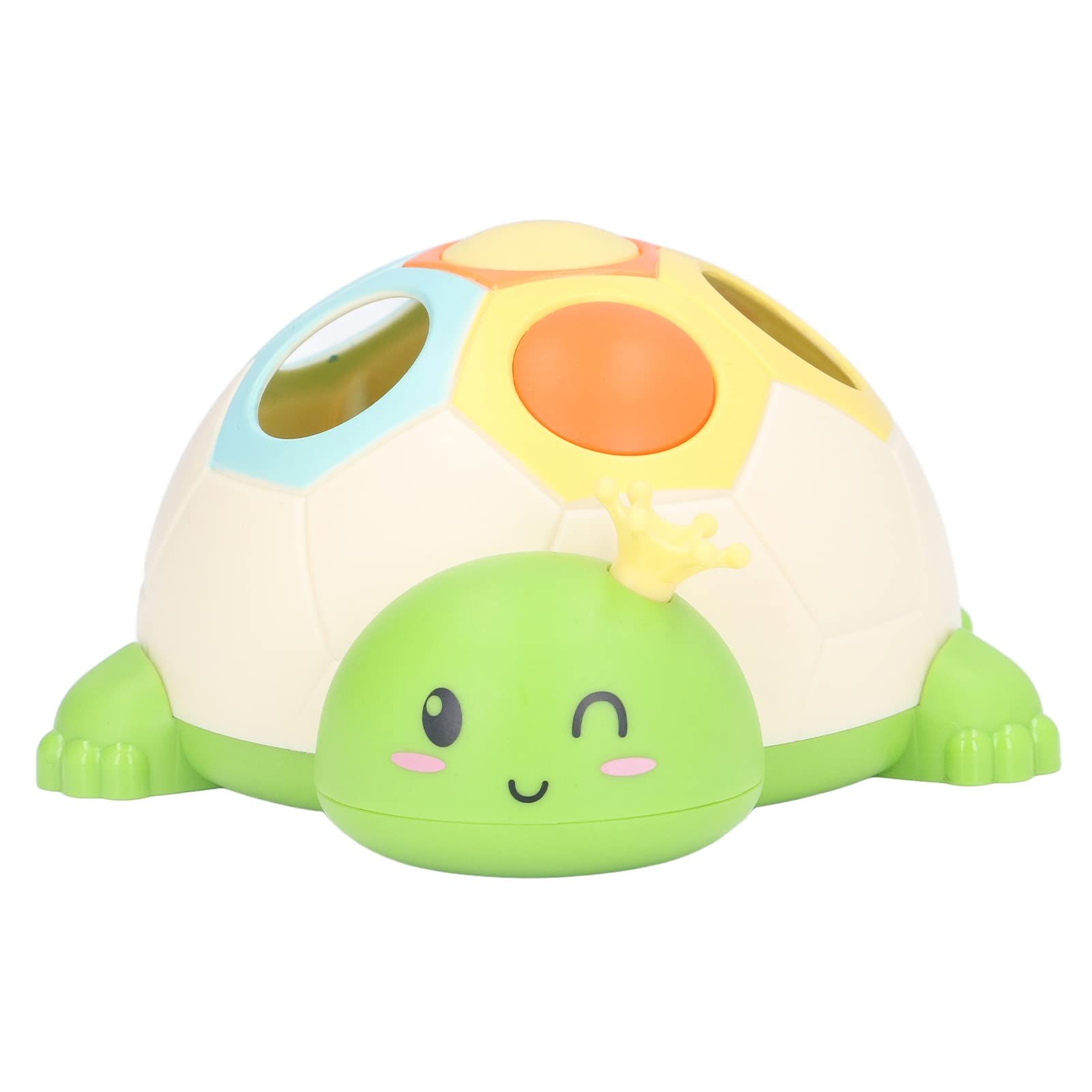 Sensory Hand Tortoise Toy 6 Holes 3 Movable Round Buttons Lovely Pressure Tortoise Toy Pressing the button hole turtle