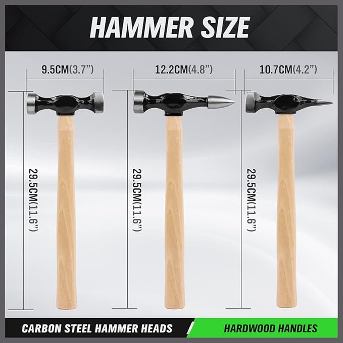 SWANLAKE GARDEN TOOLS 7 Piece Auto Body Repair Kit, Auto Body Tools, Auto Body Repair Tools with Carbon Steel Hammer Heads (SW-66076) โ image 2