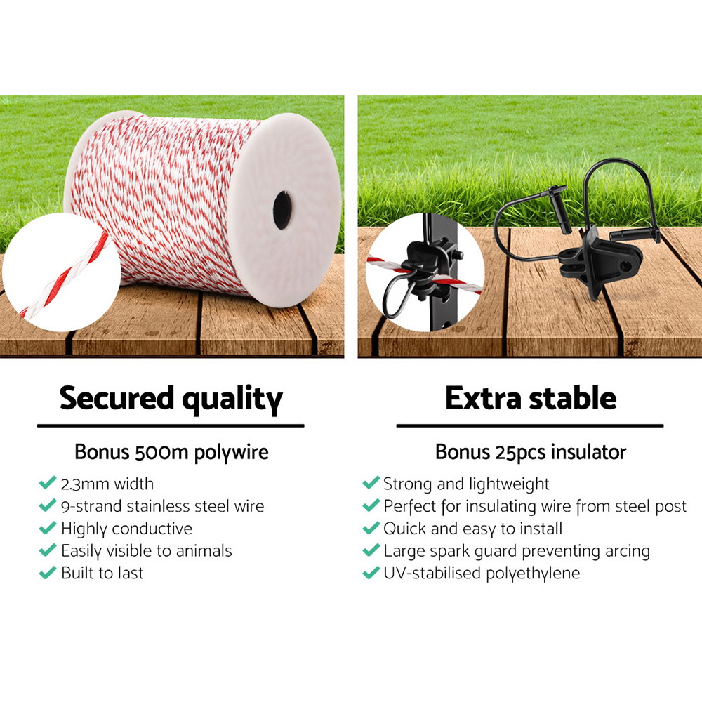 Giantz Electric Fence Poly Wire 500M Insulator — image 6