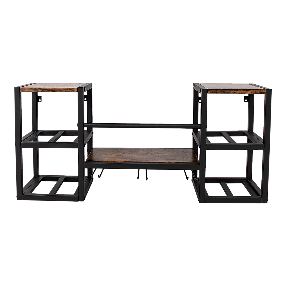 Wall Mounted Wine Rack 3 Stem Glass Holder Storage Organiser — image 4