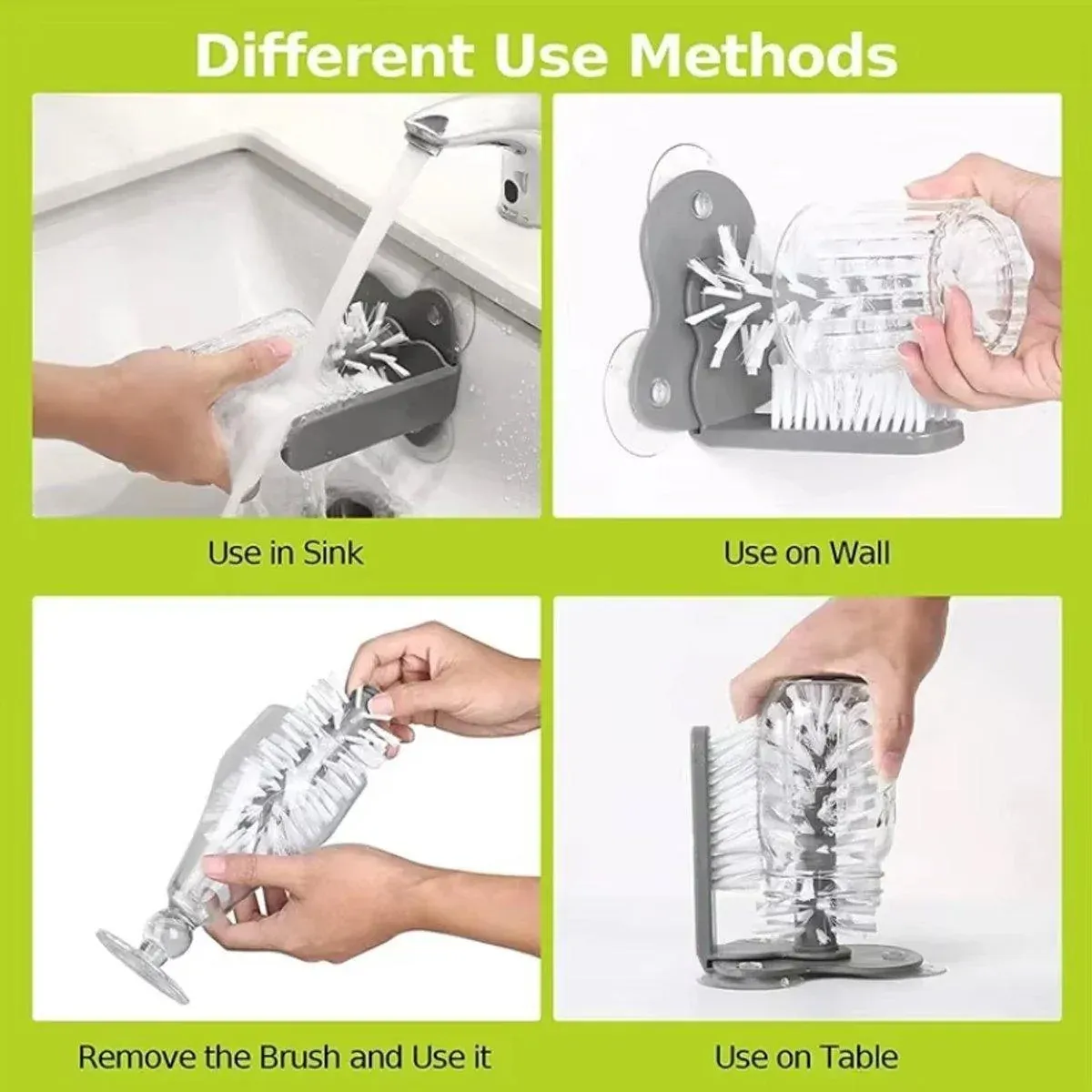 Sink Water Bottle Cleaning Brush Glass Cup Brush Suction Cup Brush Kitchen Tool โ image 4
