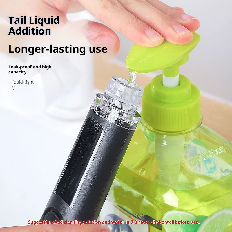 Refillable Soap-Dispensing Dish Brush with Replacement Head, for Pot Pan Sink Cleaning Dish Scrubber Brush (Yellow) — image 3
