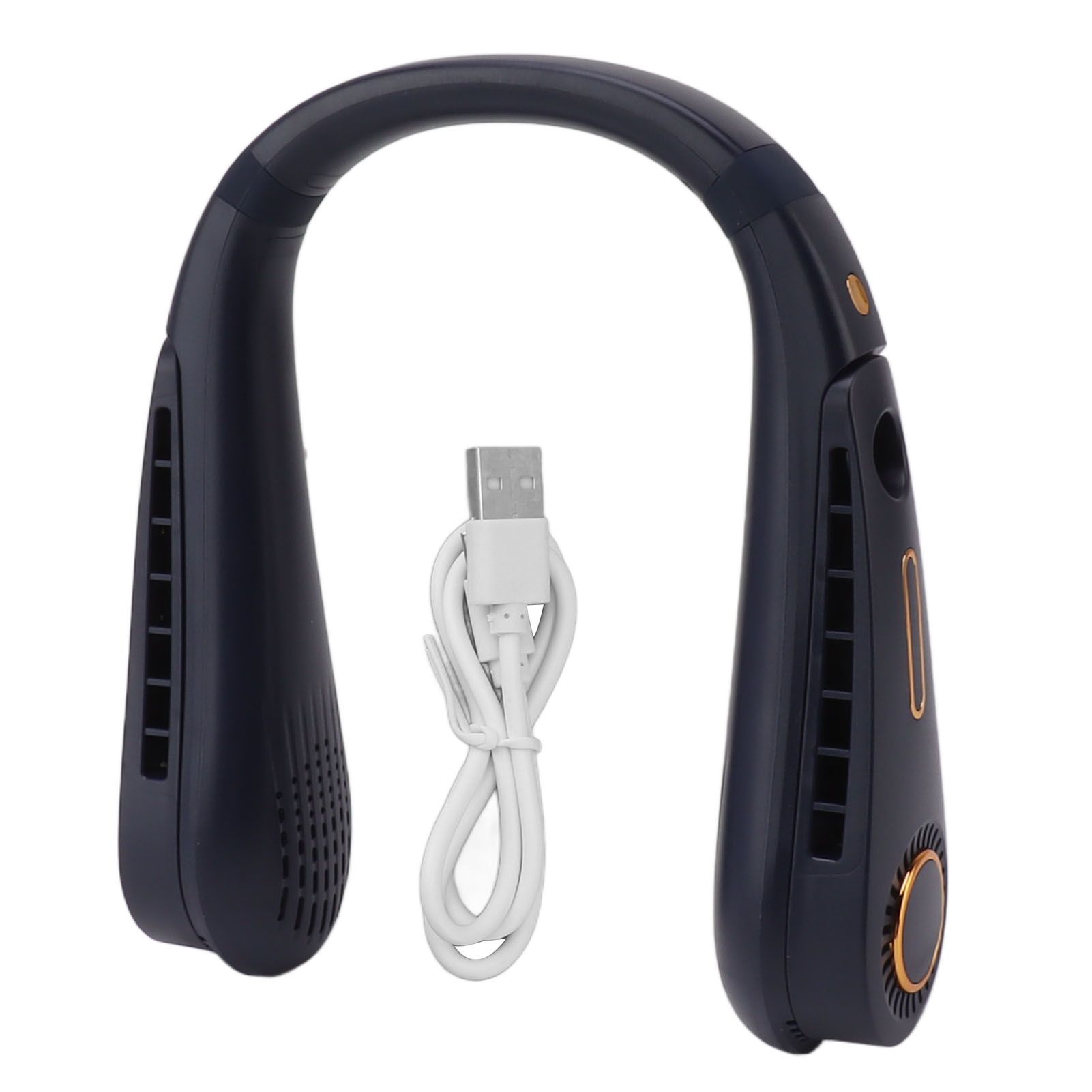 Neck Fan Bladeless USB Charging 5 Speeds Adjustable Wearable Portable Hanging Neck Fan for Outdoor Blue โ image 3