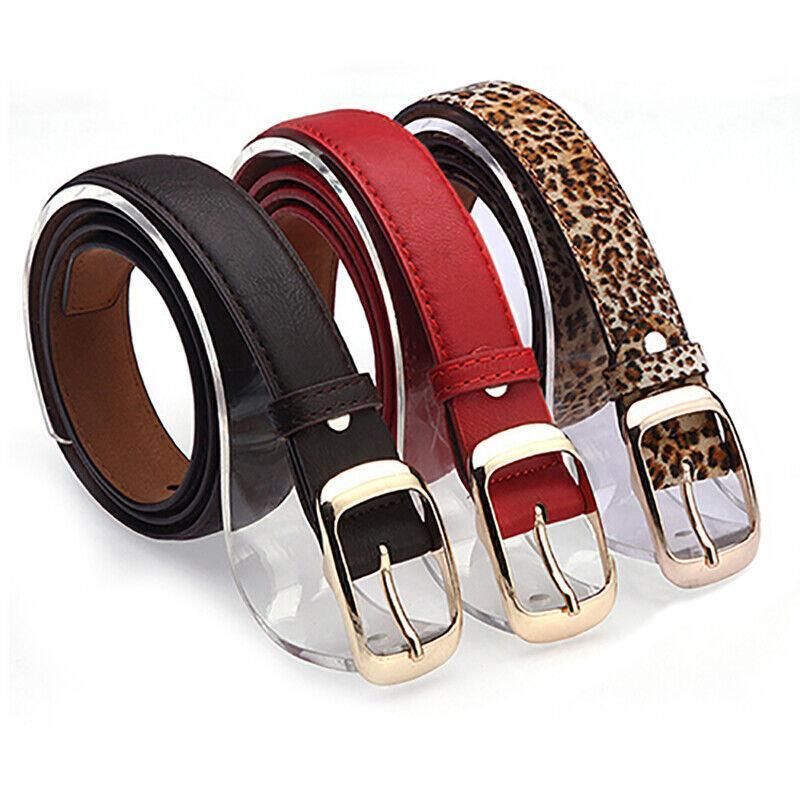Ladies Leather Belt Classic Buckle Fashion Waist Strap for Jeans Dresses Casual - Brown โ image 4
