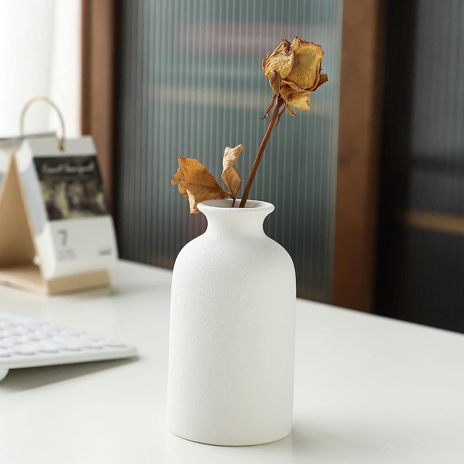 Ceramic Set of 3 Modern White Vases for Home D cor — image 5