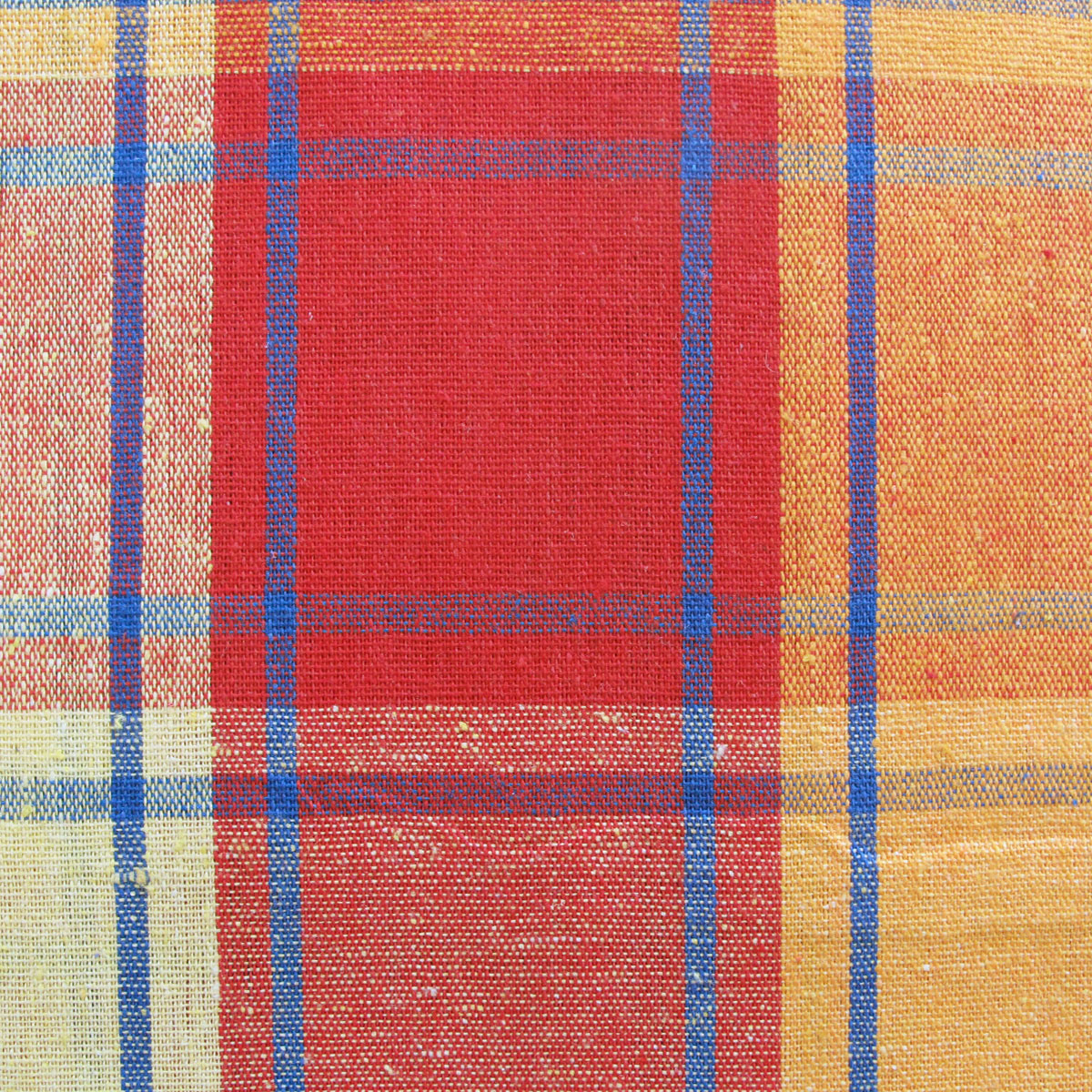 Cotton Plaid Checks Oblong Table Cloth Yellow 130 x 180cm โ image 2