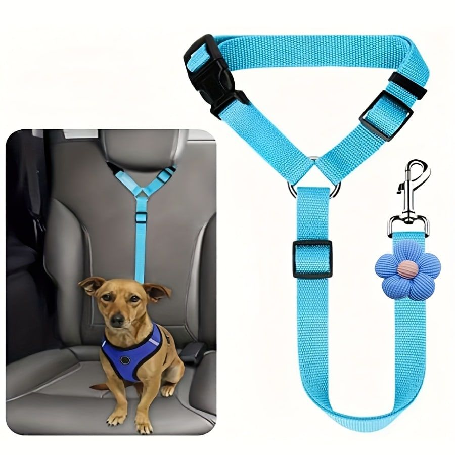 Dog Seat Belt for Car, Pet Car Safety Restraint with Adjustable Straps and Zinc Alloy Hook, Perfect for Securing Your Dog in Vehicle, Ideal Car Safety Strap