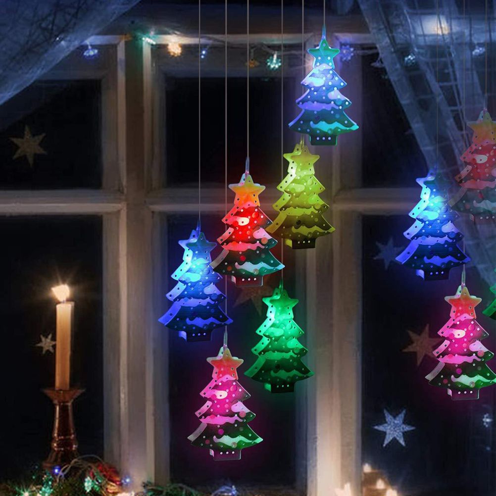 Christmas Solar Wind Chime Light Outdoor Solar Powered Waterproof LED Wind Chime Color Changing Light for Patio Garden Home — image 3