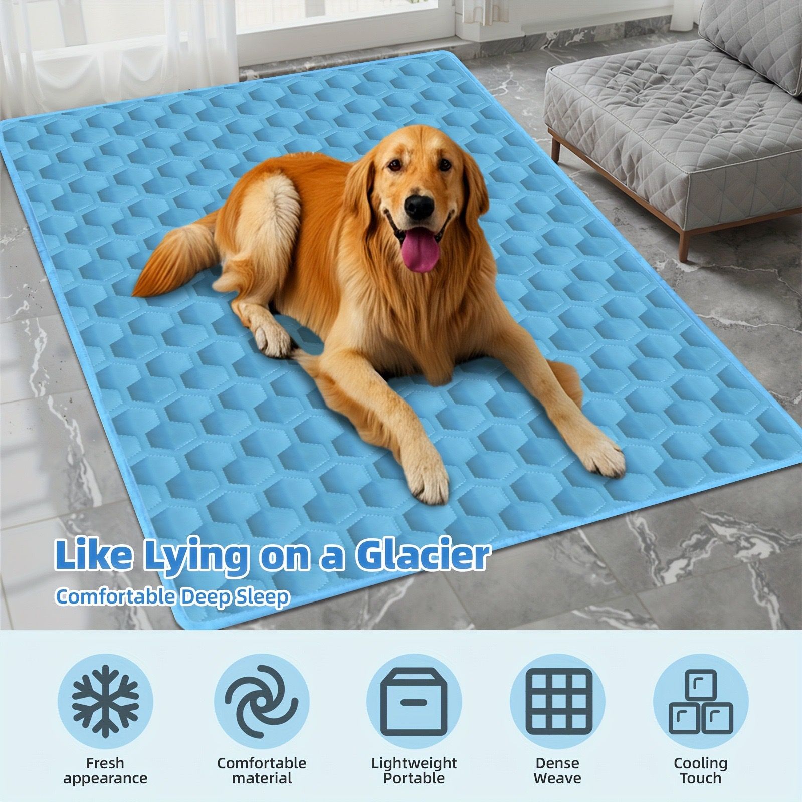 Summer Cooling Mat for Pets – Ultra-Soft, Breathable, and Durable Hexagon-Textured Surface for Instant Comfort – Ideal for Cats, Dogs, and Small Animals — image 4