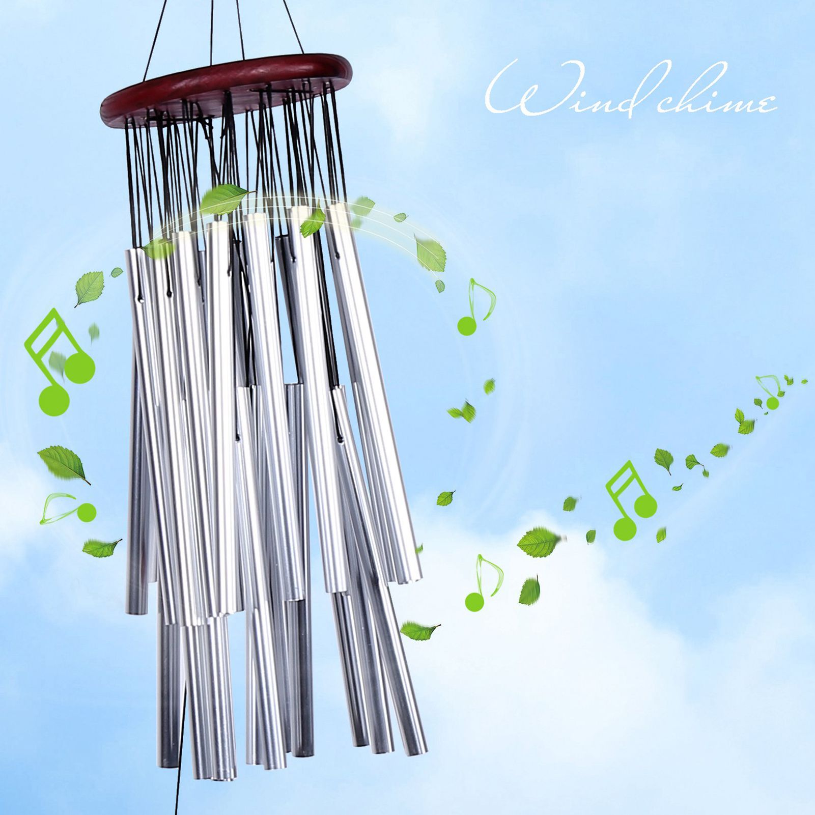 27 Tubes Wind Chimes Tube Gift Decoration for Yard Garden Outdoor Living β image 4